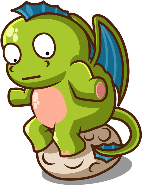 Sparky The Dragon Messages Sticker-7 Clipart (618x618), Png Download