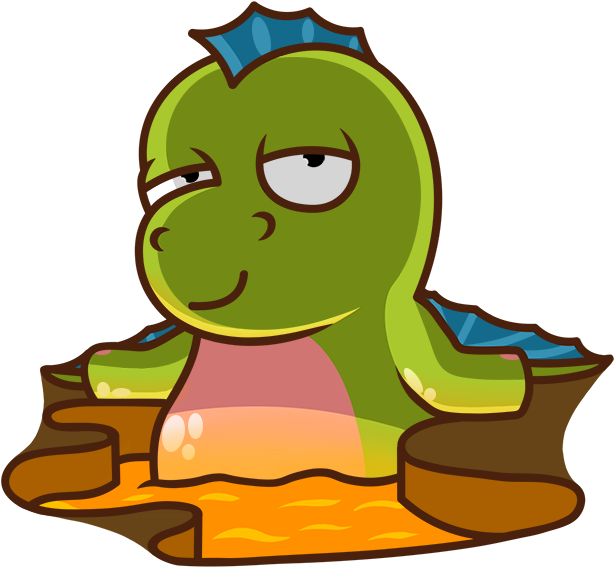 Sparky The Dragon Messages Sticker-10 Clipart (618x618), Png Download