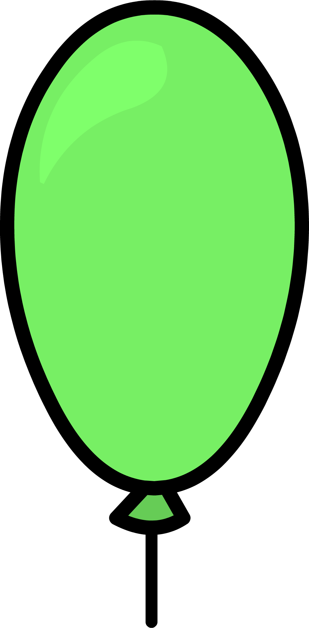 Green Balloon Clipart (1038x2108), Png Download