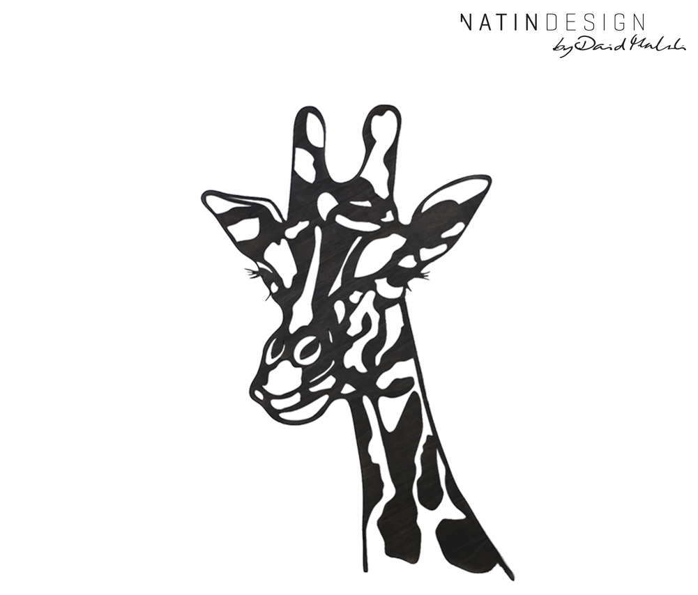 Wallwood Giraffe Glazed Clipart (1000x1000), Png Download