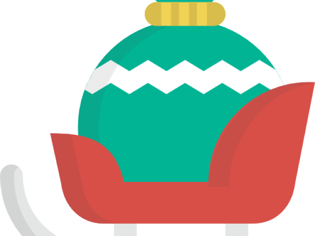 Sleigh Clipart Green Santa - Png Download (640x480), Png Download