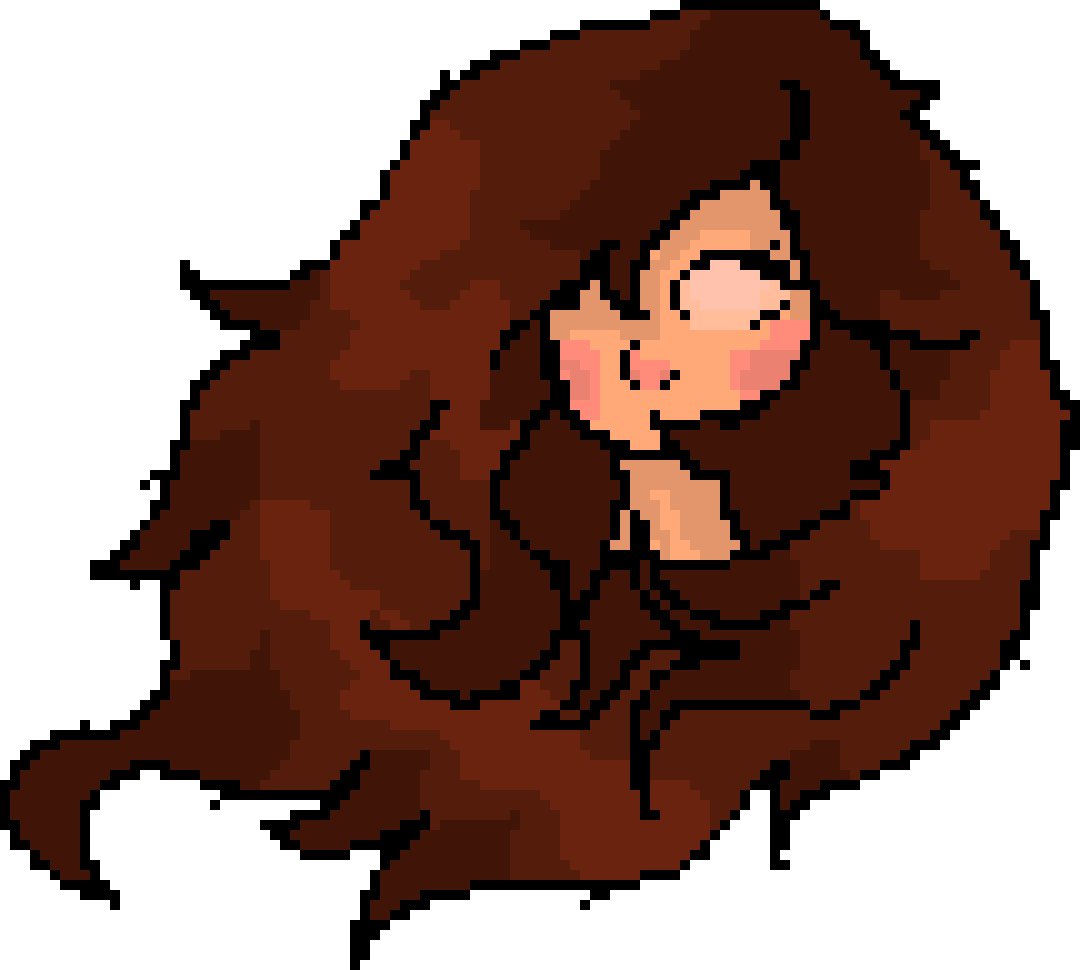 A Pixel Girl Head Clipart (1080x970), Png Download