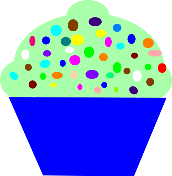 Cupcake Greenni Clipart Has - Png Download (582x596), Png Download