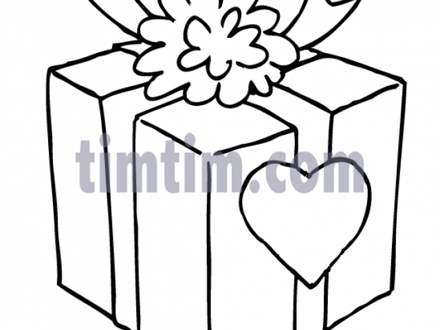 Drawn Gift Cartoon Clipart (640x480), Png Download