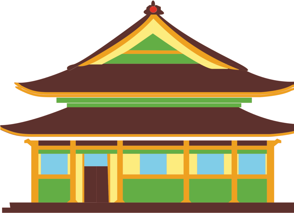 Clip Art Chinese Building Clipart - Png Download (1000x766), Png Download