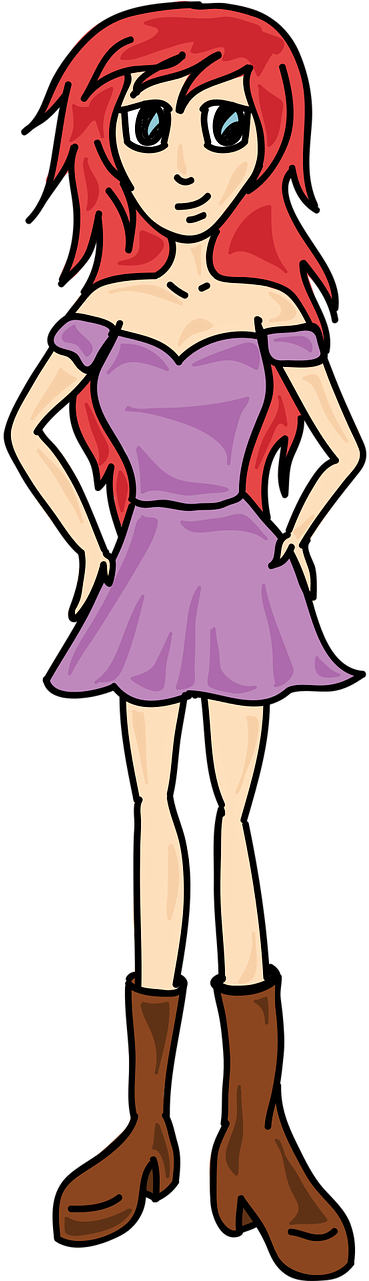 Little Girl Dress Clip Art - Png Download (640x1280), Png Download