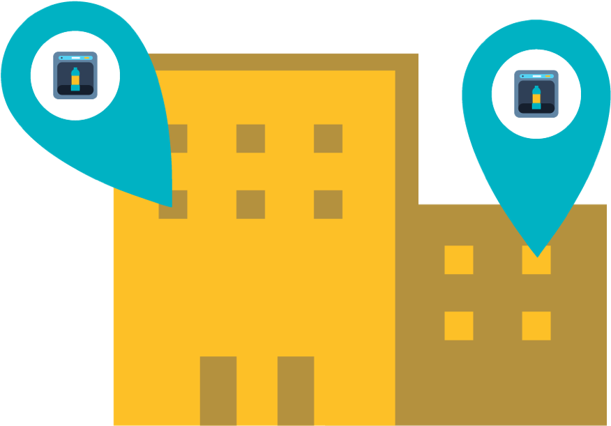 Microwave And Refill Stations Clipart (1875x1042), Png Download