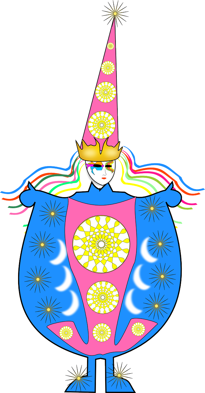 Clown Mask Woman Png Image Clipart (669x1280), Png Download