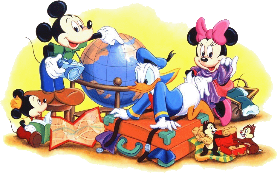 Mickey Pals Gang Travel Clipart (957x629), Png Download