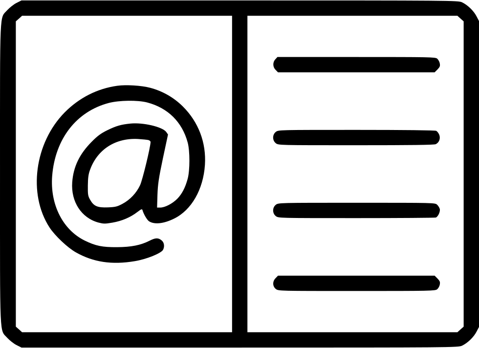 Address Book Comments Clipart (980x712), Png Download