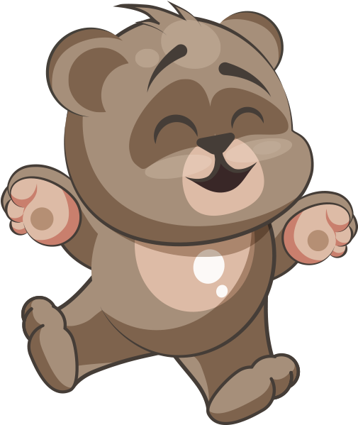 Cuddlebug Teddy Stickers By Sumair Jawaid Messages Clipart (618x618), Png Download