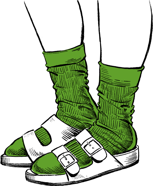 Don't Leave The House Wearing Socks With Sandals Unless Clipart (700x800), Png Download