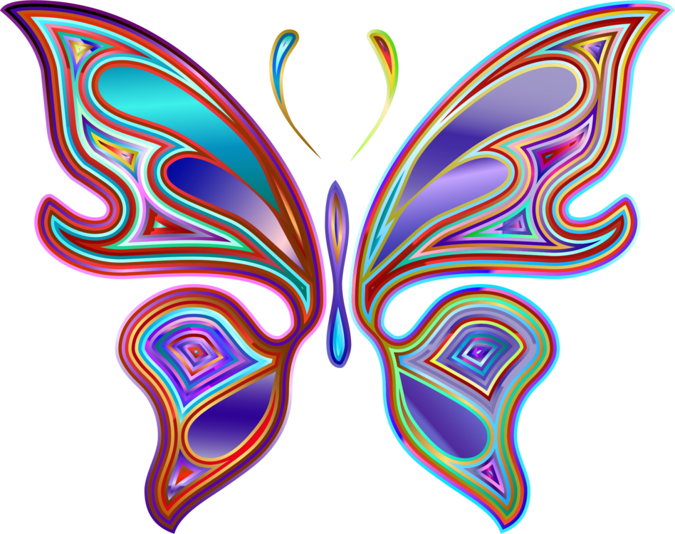 Butterfly Computer Icons Drawing Color Clipart (948x750), Png Download