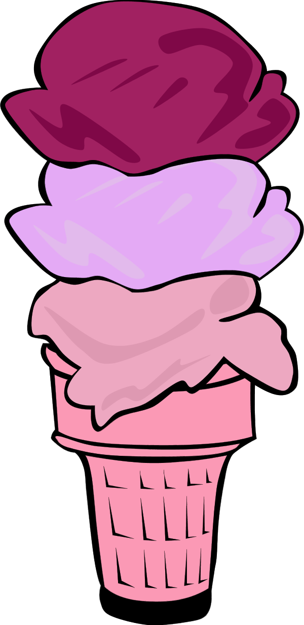 Vanilla Chocolate Ice Cream Cone Clipart (600x1234), Png Download