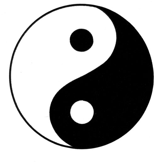 1211 Yin Yang Patch 10" Clipart (600x600), Png Download