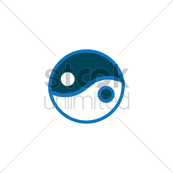 Yin Yang Ball V矢量图形 Clipart (600x600), Png Download