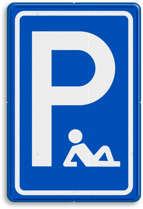 Verkeersbord Met Pensioen P Rustplaats Grappige Clipart (800x800), Png Download