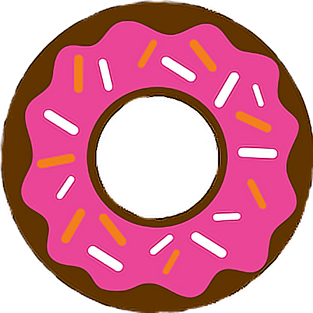 Donut Food Sweets Tasty Freetoedit Clipart (448x448), Png Download