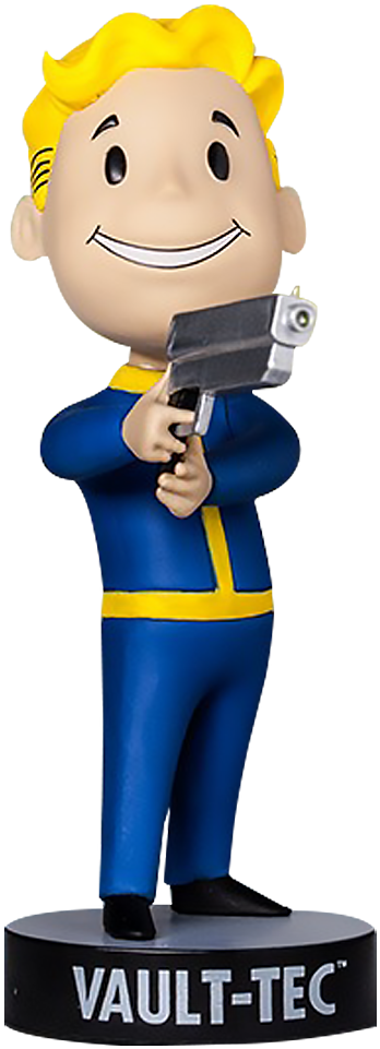 Fallout Small Guns Vault Boy 111 Bobblehead Clipart (1500x1500), Png Download