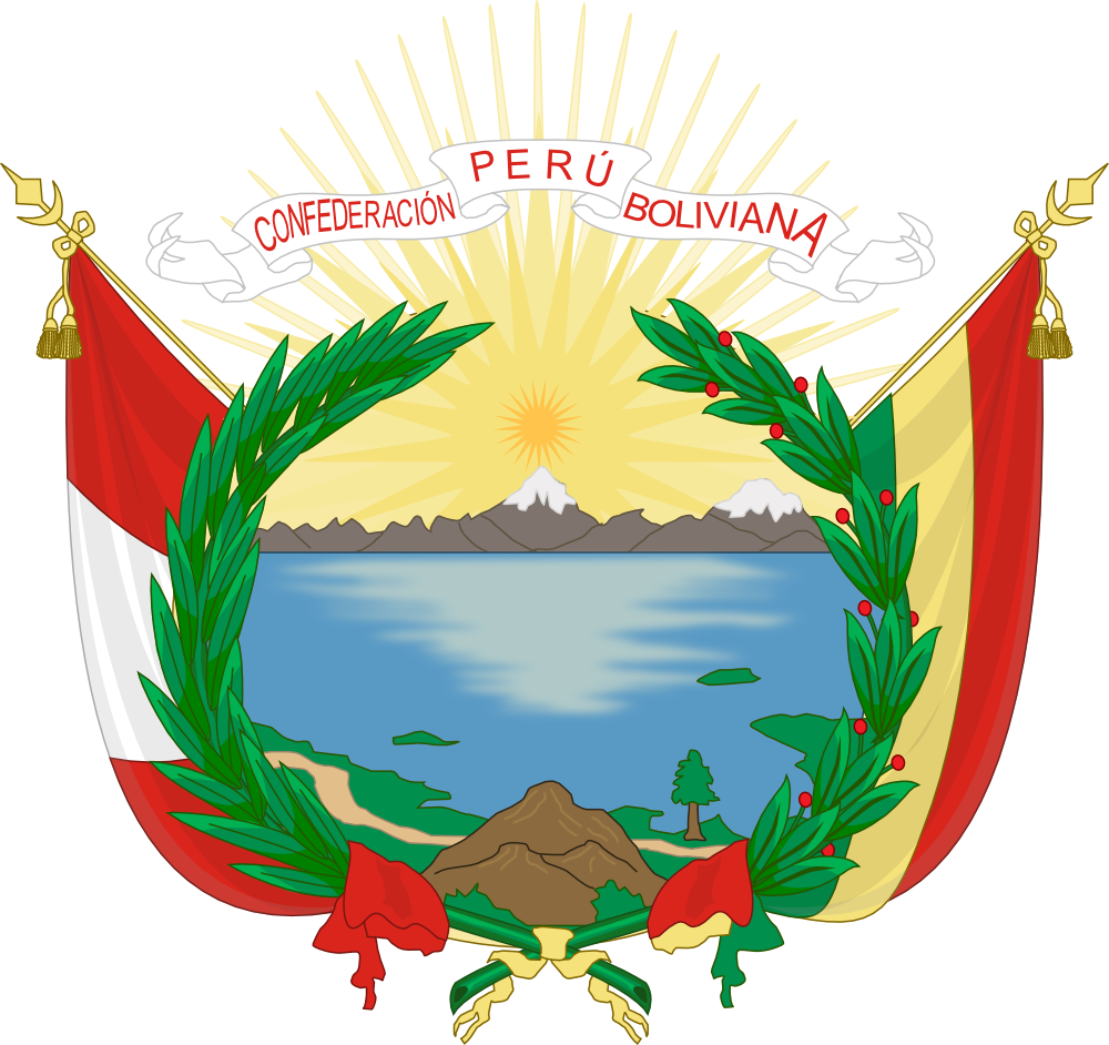 Emblem Of Peru Bolivian Confederation Clipart (1000x942), Png Download