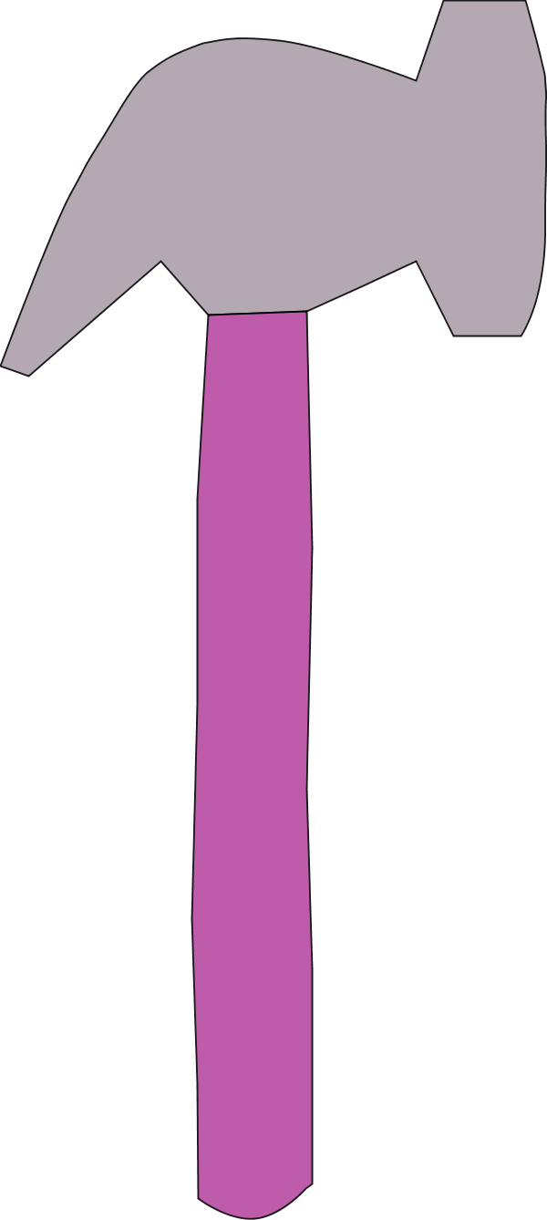 Axe And Hammer Yellow Clipart - Png Download (600x1338), Png Download