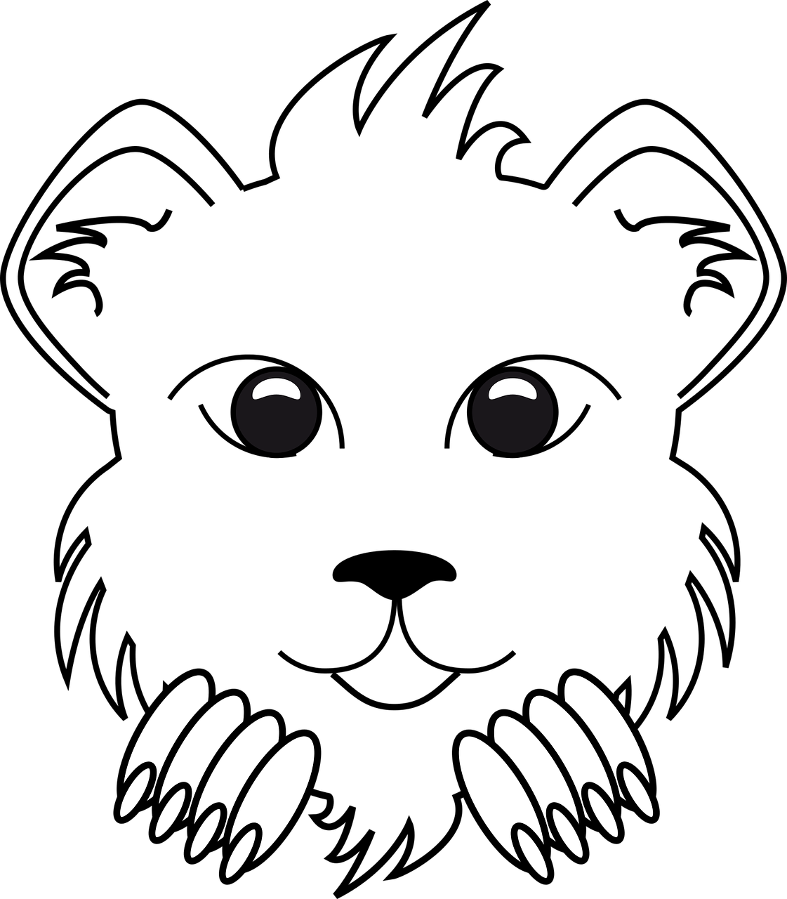 Silhouette Outline Bear Teddy Png Image Clipart (1121x1280), Png Download