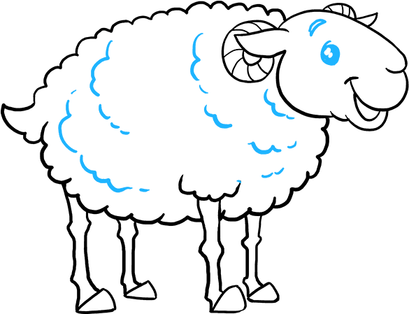 How To Draw Sheep Clipart (680x678), Png Download