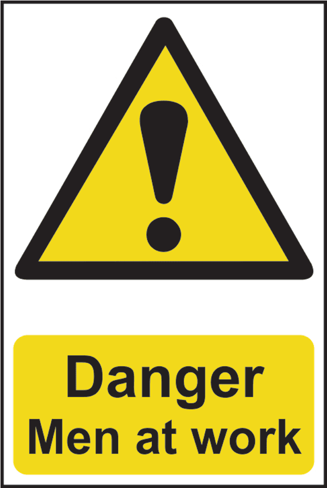 Men At Work` Sign 200mm X 300mm Clipart (1000x1000), Png Download