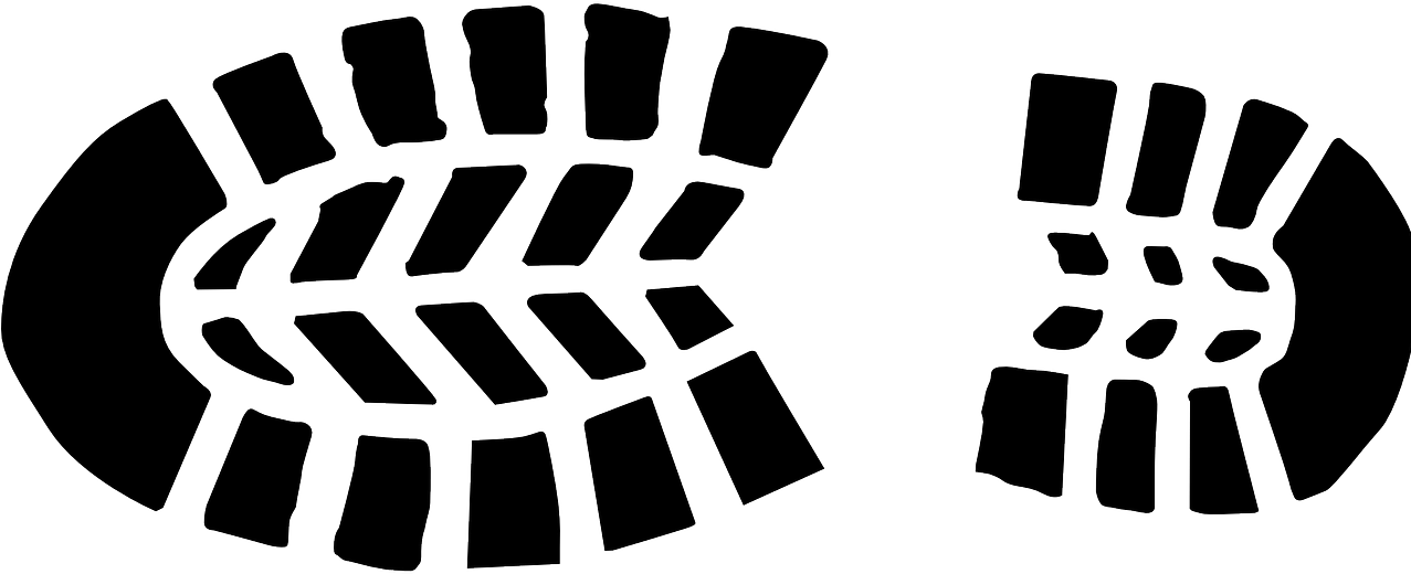 Download Black On White One Boot Tread Clipart (2366444) PinClipart