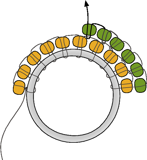 Brick Stitch On A Component Clipart (617x617), Png Download