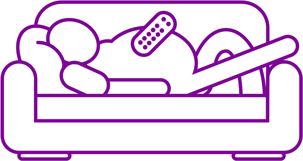 Couch Potato Overweight Clipart (1200x1200), Png Download