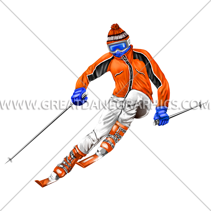 Downhill Production Ready Artwork For T Shirt Clipart (825x825), Png Download