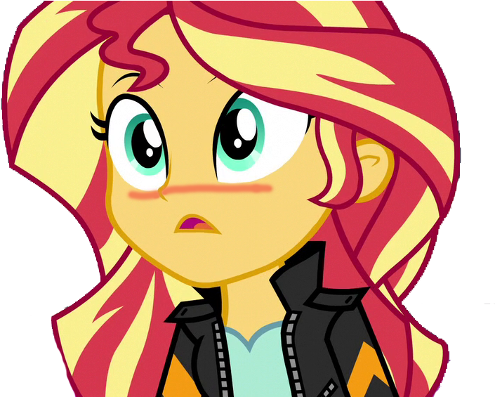 Sunset Shimmer Blushing By 76859thomasreturn Clipart (705x565), Png Download