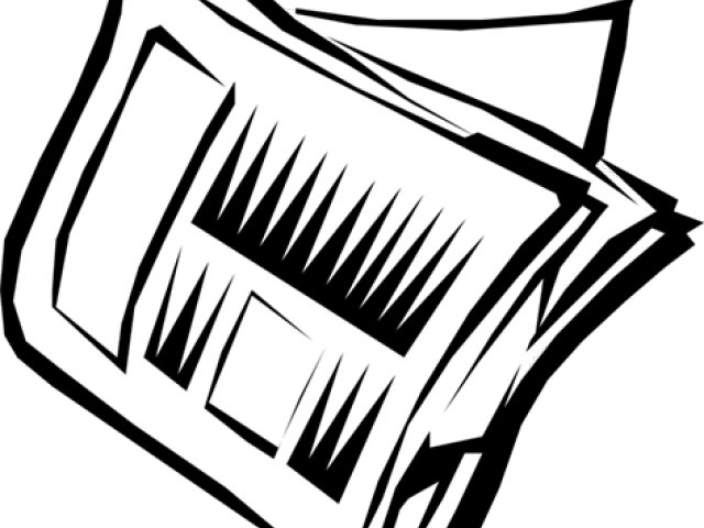Newspaper Clipart Line - Png Download (640x480), Png Download