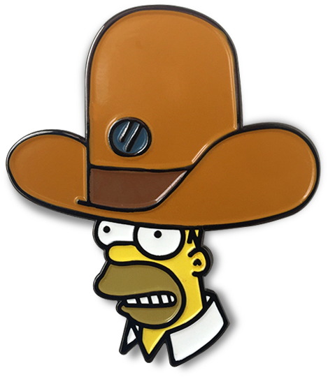 Homer's Oversized Novelty Hat Enamel Pin Clipart (709x709), Png Download