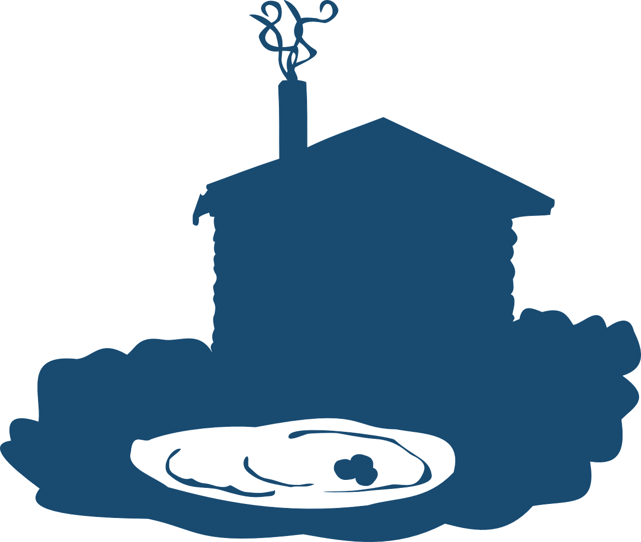 Blockhouse House Pond Sauna Png Image Clipart (1280x1082), Png Download