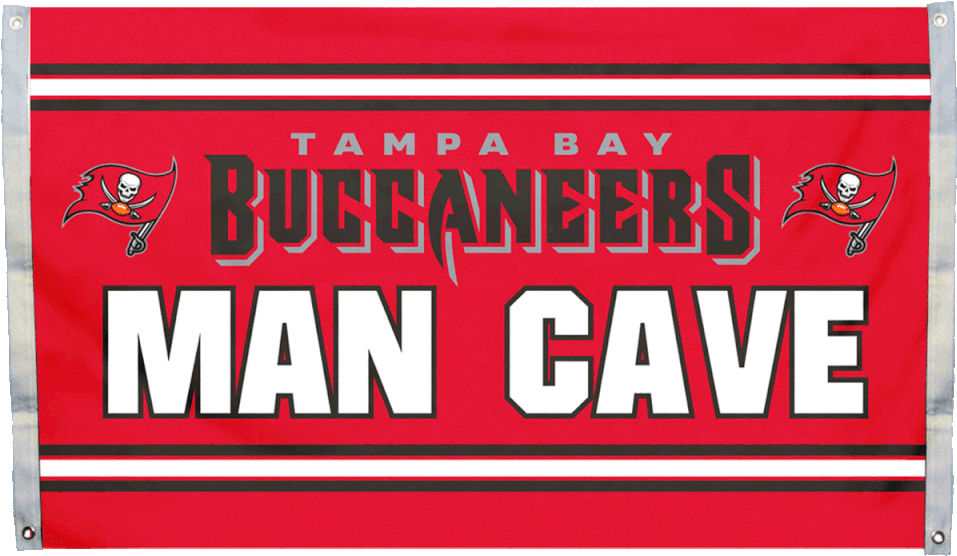 Nfl Tampa Bay Buccaneers 3' X 5' Man Cave Flag Clipart (1024x1024), Png Download