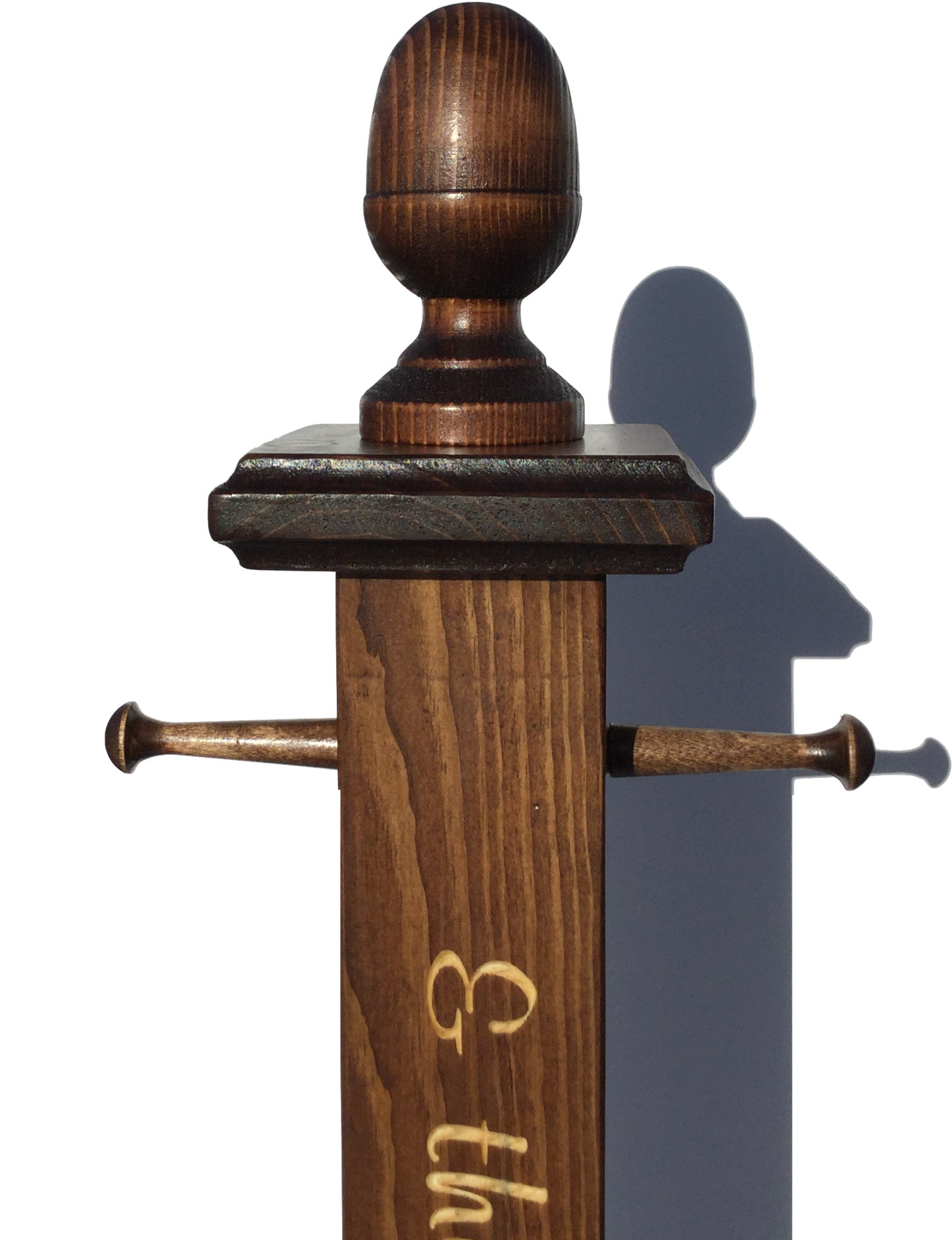 Antique Finish Wooden Freestanding Christmas Stocking Clipart (2048x1909), Png Download