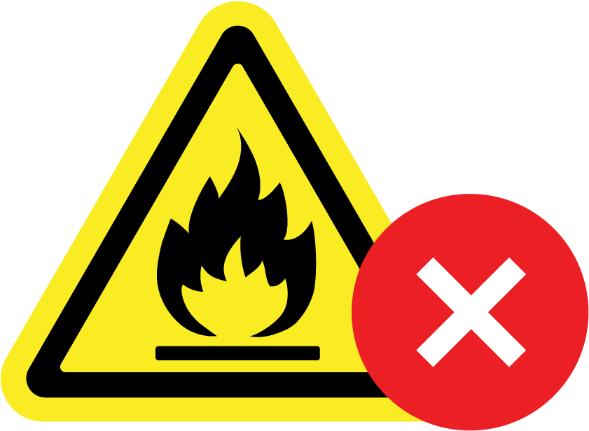 It Is Forbidden To Carry Flammable Materials On Board, Clipart (1229x1229), Png Download