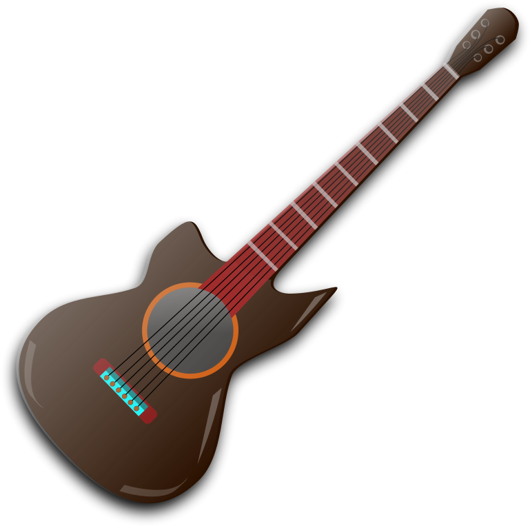 Free Wooden Guitar Clipart (800x793), Png Download
