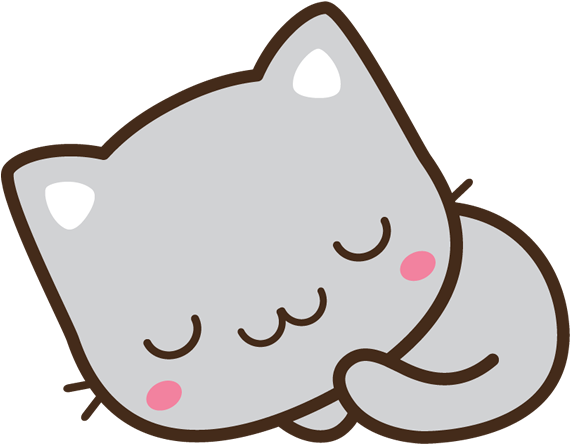 Sleeping Kitty Clipart (618x618), Png Download