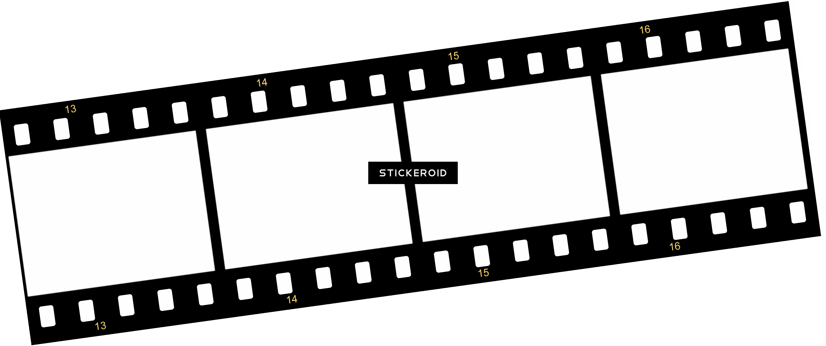 Filmstrip Clipart (3322x1391), Png Download