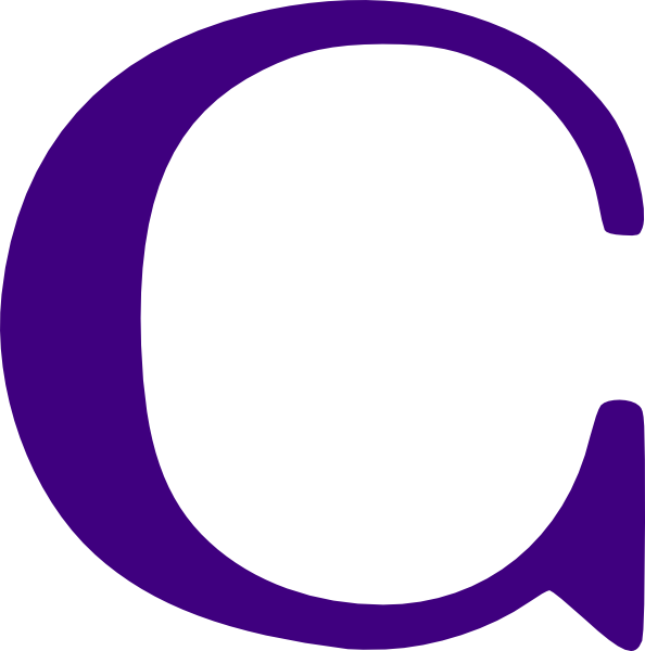 Purple C Clip Art At Clker Com - Png Download (594x600), Png Download