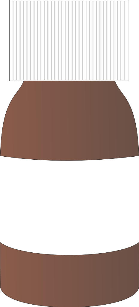 Pill Bottle Clipart (464x1023), Png Download