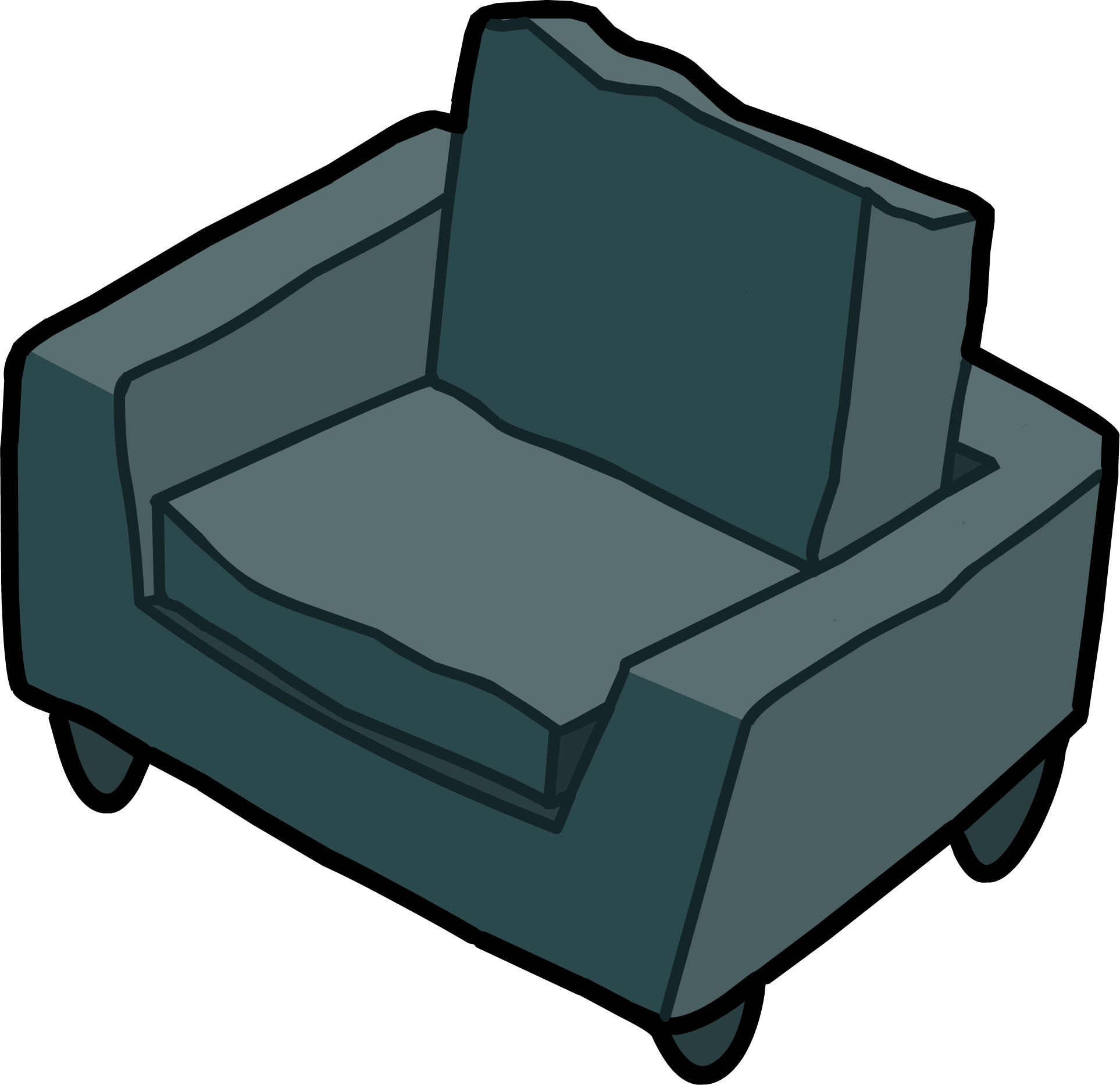 Slab Recliner Clipart (1926x1867), Png Download