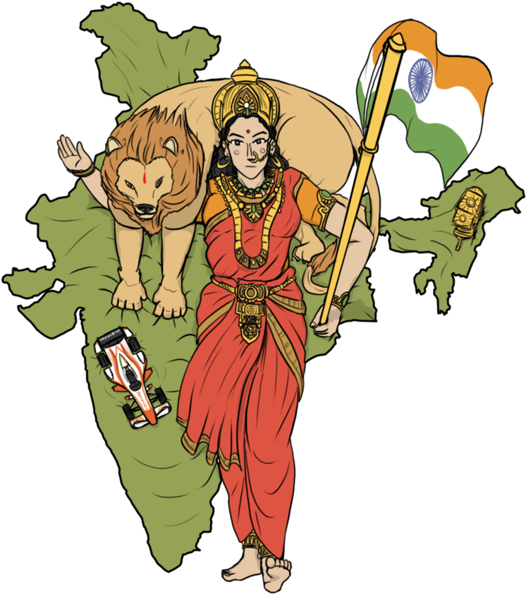 Evolution Of Mother India By Vachalenxeon Clipart (774x1032), Png Download