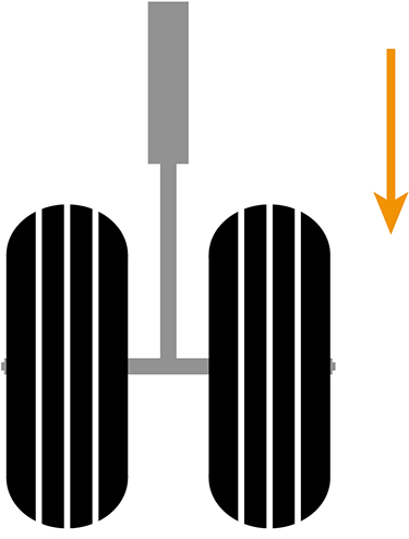 Tire Mark For 30° Right Steering Angle Clipart (600x600), Png Download