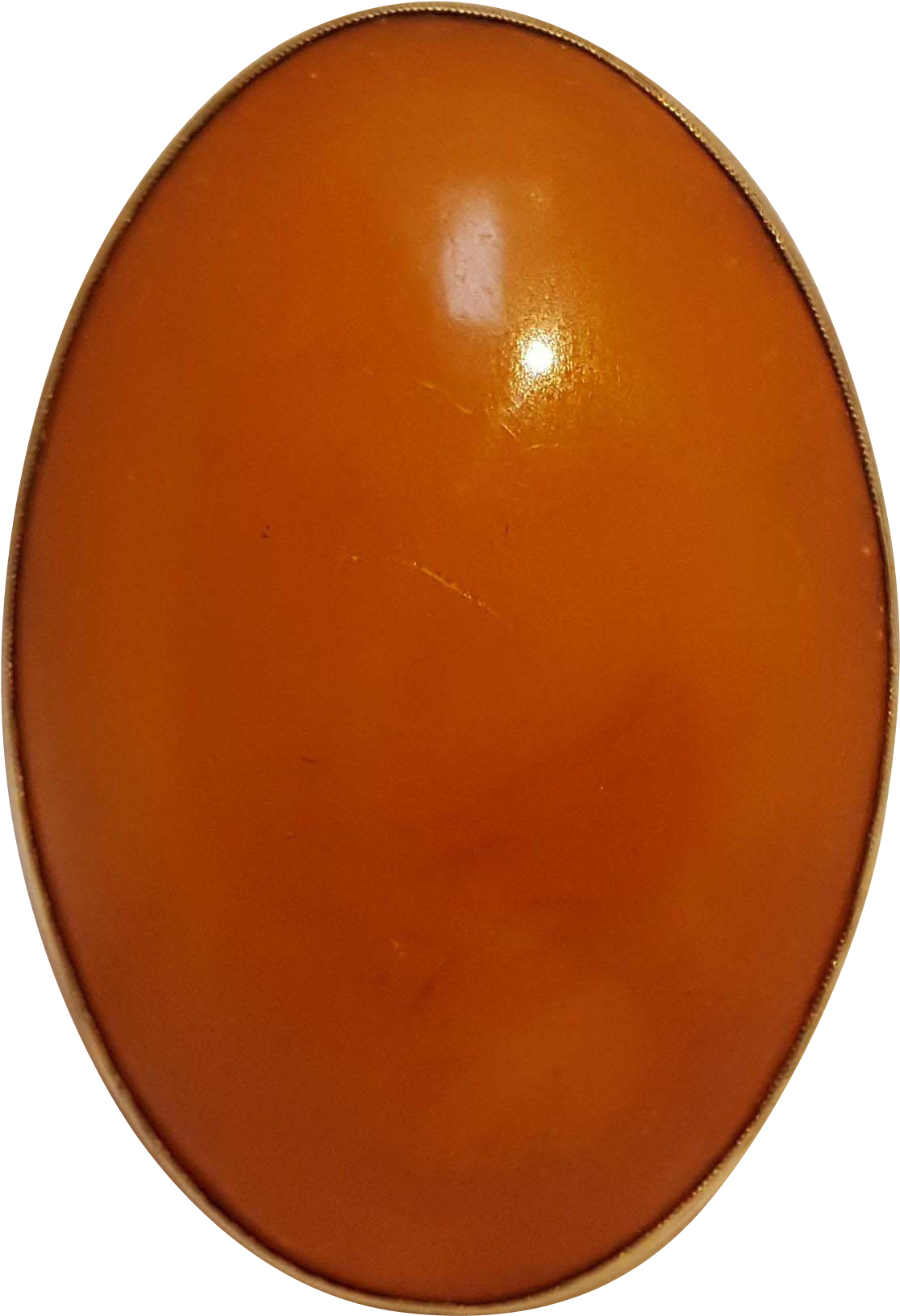 14k Gold Natural Baltic Amber Pin Pendant Oval Cabochon Clipart (1632x1632), Png Download