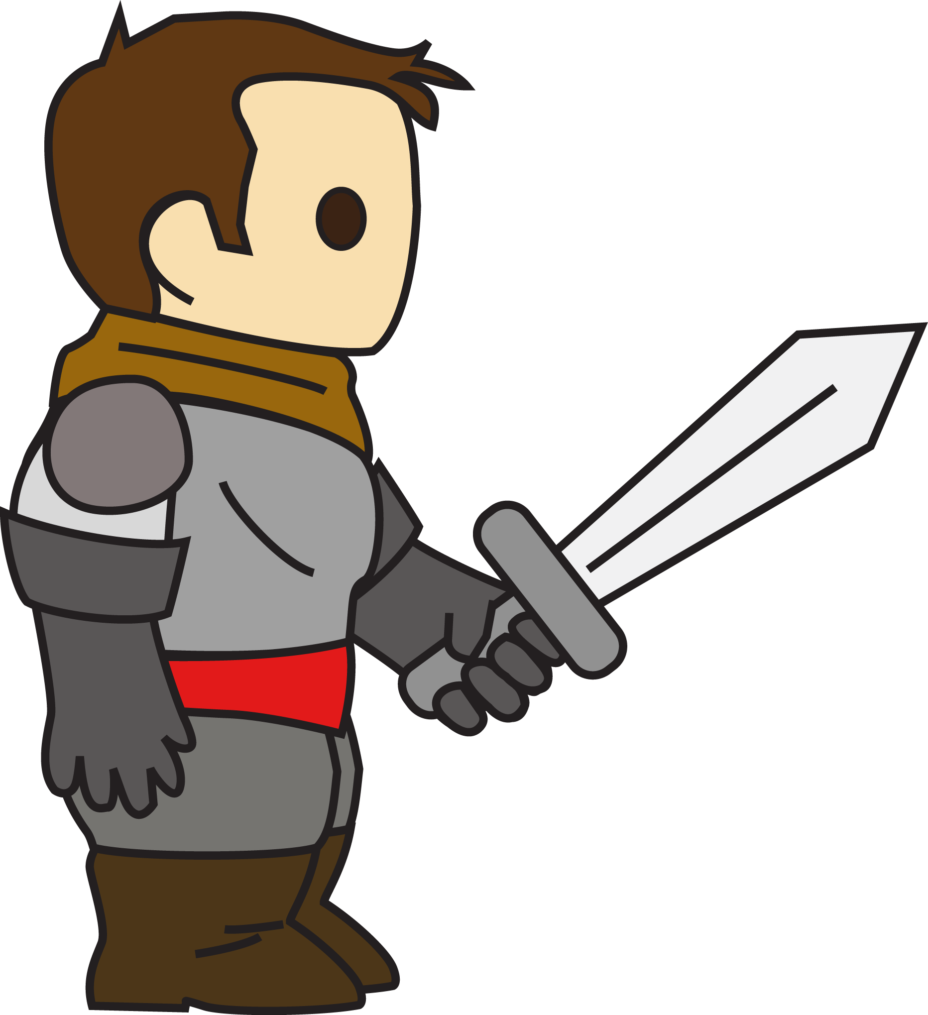 Sprite Warrior Clipart (1864x2039), Png Download
