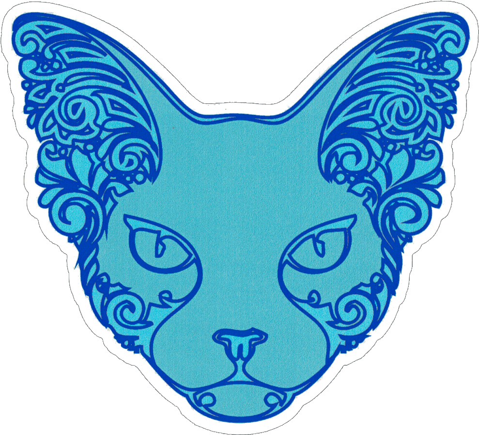 Blue Sphinx Cat Clipart (1000x908), Png Download